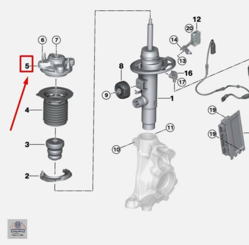 توپی سر کمک فنر بی ام و BMW G29 / Z4 آکبند اورجینال | BMW Z4 (G29) Brand New Original Front Strut Mount (Top Mount) 2 توپی سر کمک فنر بی ام و BMW G29 / Z4 آکبند اورجینال | BMW Z4 (G29) Brand New Original Front Strut Mount (Top Mount)